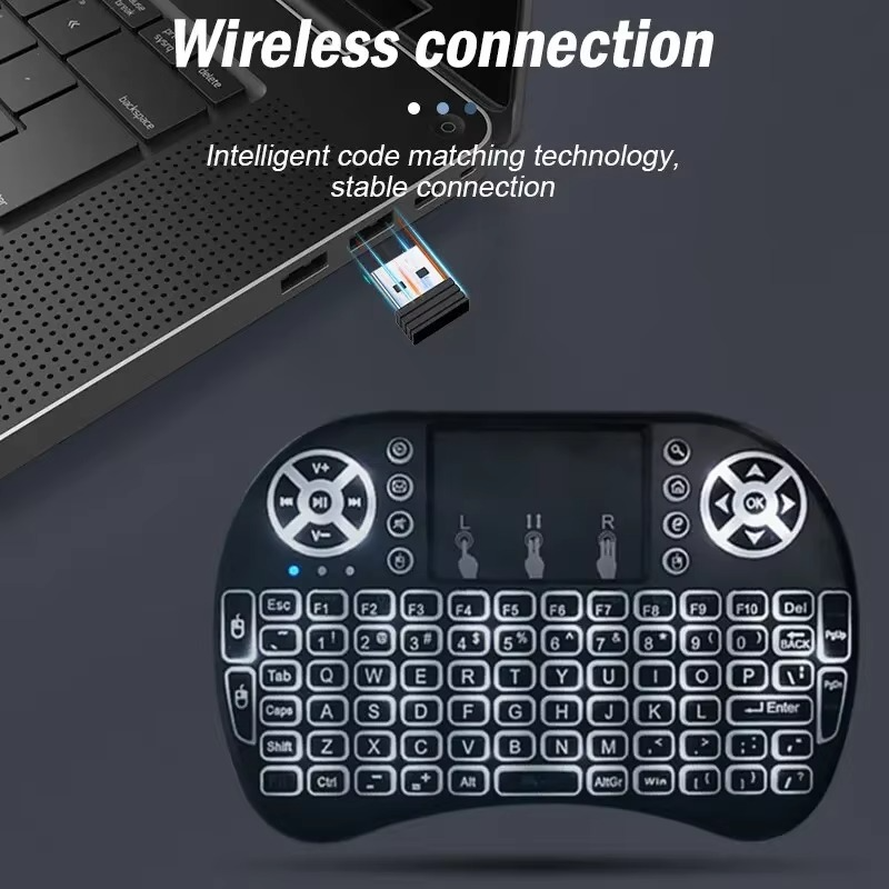 RF 500 MINI TOUCH PAD WIRELESS WITH BACKLIGHT KEYBOARD MOUSE - Image 9
