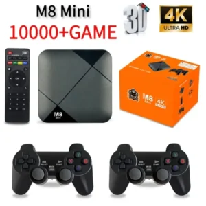 M8 Mini Game Player Android 10.0 - TV Box S905 64GB 10000 Games 4G WiFi HD 4K Wireless Controller video game