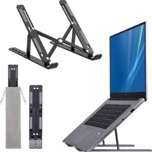 Portable & Foldable Aluminium Laptop Stand BLACK