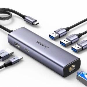 UGREEN CM512 USB-C 6-in-1 Multifunction Adapter with 4K HDMI & Ethernet 15598