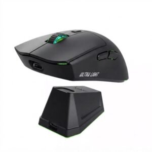 JEDEL WD139 Rechargeable Wireless + Bluetooth Double Mode and Rechargeable Gaming Mouse White
