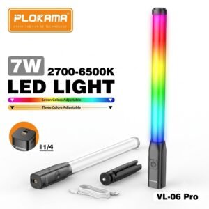 Plokama VL-06 PRO RGB 7W Portable LED Stick Light Lamp