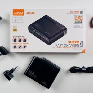 LDNIO A6140C 140W Super Fast charging 1.5M replaceable plug extension cord LED display