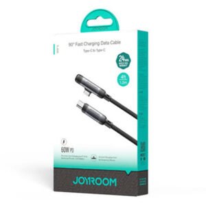 JOYROOM S-A56 EnjoyX Series 90° Fast Charging Data Cable（Type-C to Type-C 60W）1.2M-Black
