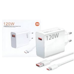 Xiaomi 120w Eu Plug Qc3.0 Fast Quick Wall Charger With usb A To C Cable