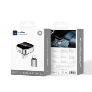 WiWU Wi-CP003 CarPlay Adapter Universal 2-in-1 Connector (USB-A & USB-C) Silver