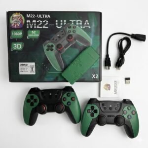 M22 Ultra Retro Game Console - Wireless Controller Gamepad - with 52 Emulators 30,000+ Games, 1080P HD Graphics, 64GB Storage, Video Game TV Stick for All Ages